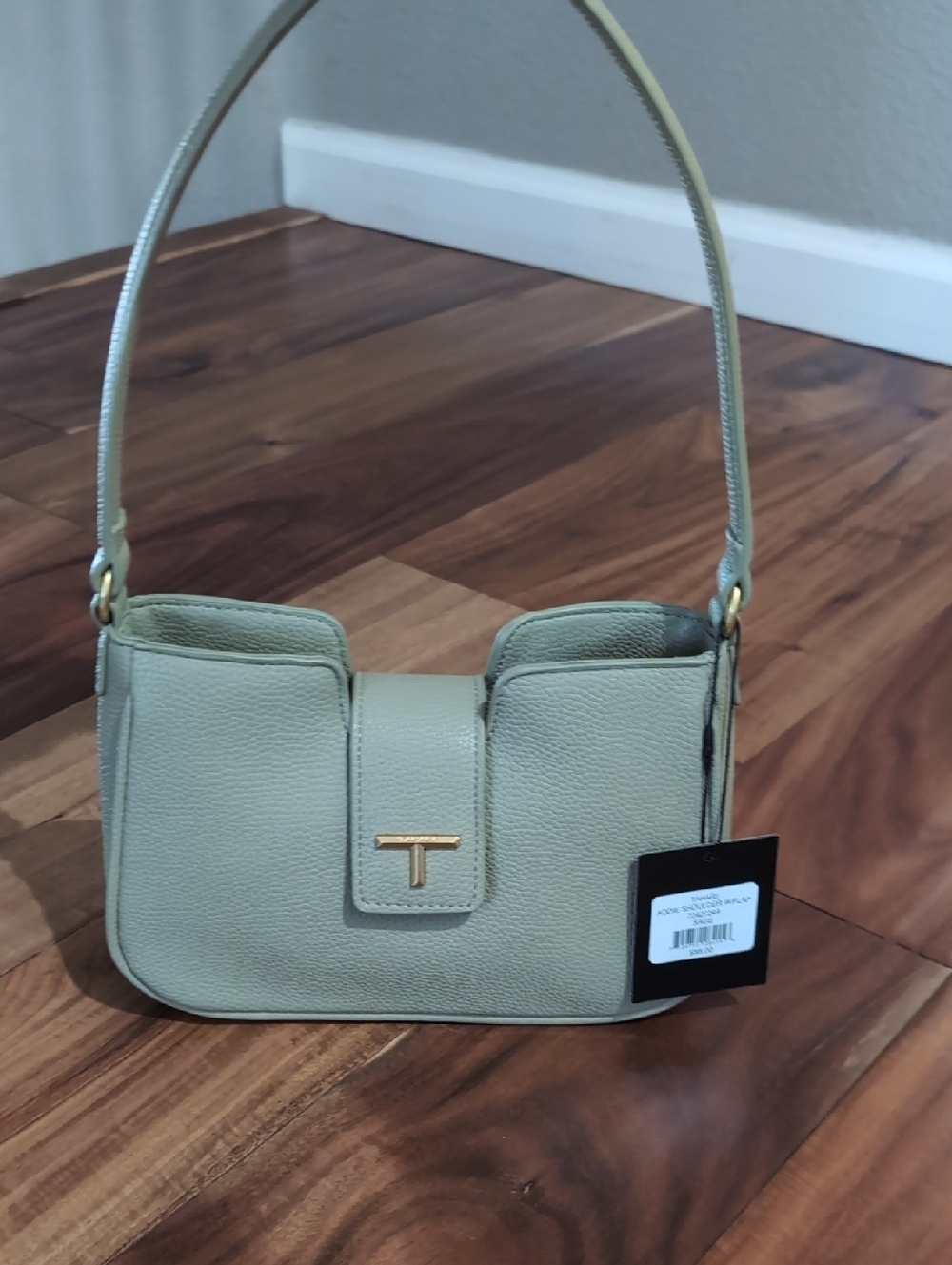 Tahari Addie Sage Mini 9 1/4" x 2 1/2" x 6" Pin Mount Logo Shoulder Bag Nwt ❤️